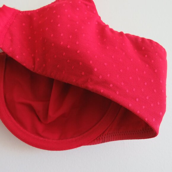 WACOAL Back Appeal Mesh Bra in Barbados Cherry Retro Pinup - Size 38C - Picture 11 of 13